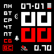 ModSM_v2_3_red Amazfit BIP watchface