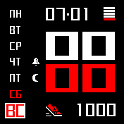 Mod_SM_red Amazfit BIP watchface