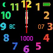 NDL_ANALOG_COL Amazfit BIP watchface