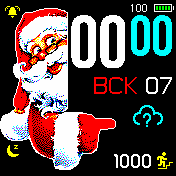 NY-santa1 Amazfit BIP watchface