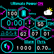 NeonCombBip Amazfit BIP watchface