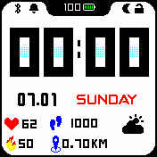 Notch_Display_white_24h Amazfit BIP watchface