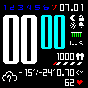 Numbers2 Amazfit BIP watchface