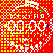 Orange Amazfit BIP watchface