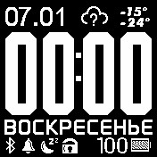 Pebble_Big_Smartweather Amazfit BIP watchface