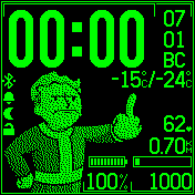 Pipboy_v3_6 Amazfit BIP watchface