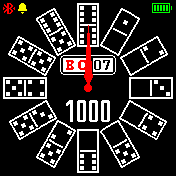 PsiDomino_Analog_Black Amazfit BIP watchface