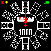 PsiDomino_Analog_Black Amazfit BIP watchface