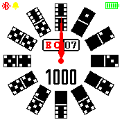 PsiDomino_Analog_White Amazfit BIP watchface
