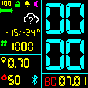 Quatro_blue Amazfit BIP watchface
