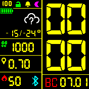 Quatro_yellow Amazfit BIP watchface