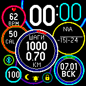 Rainbow_circle Amazfit BIP watchface