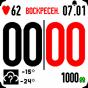 RednWhite Amazfit BIP watchface