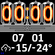 RetroClock_alpha6 Amazfit BIP watchface