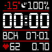 Retro_88_Red Amazfit BIP watchface