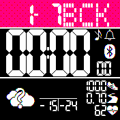SGW100_Inv Amazfit BIP watchface