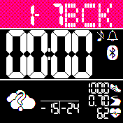 SGW100_Inv_nosecs Amazfit BIP watchface