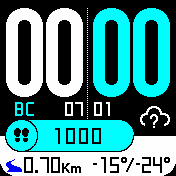 STRAT_CIRCLE_Rus_3_weathers_cyan Amazfit BIP watchface