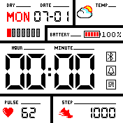 Sectioned_pulse_weather_EN Amazfit BIP watchface
