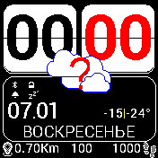 Sense_red Amazfit BIP watchface