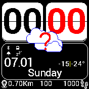 Sense_red_en Amazfit BIP watchface