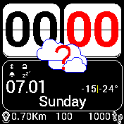 Sense_red_en Amazfit BIP watchface