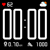 SimplyFaceDX_bigdigits_weather_pulse Amazfit BIP watchface