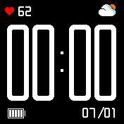SimplyFaceDX_bigdigits_weather_pulse_date_batt Amazfit BIP watchface
