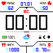 StratosWColorDX_v1_6s Amazfit BIP watchface