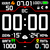 Stratos_red_3 Amazfit BIP watchface