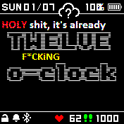 Swearing_Watch Amazfit BIP watchface