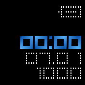 TXTTMM_Blue Amazfit BIP watchface