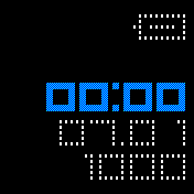 TXTTMM_Blue Amazfit BIP watchface