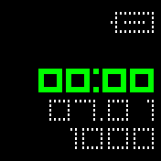 TXTTMM_Green Amazfit BIP watchface