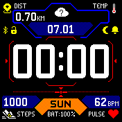 Target_locked Amazfit BIP watchface