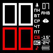 Tetris_Red Amazfit BIP watchface