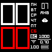 Tetris_Red_2 Amazfit BIP watchface