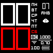Tetris_Red_2 Amazfit BIP watchface
