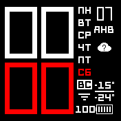 Tetris_Red_3 Amazfit BIP watchface
