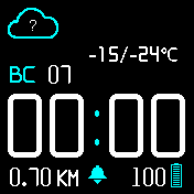 UI_Apple_red_dots_BT Amazfit BIP watchface
