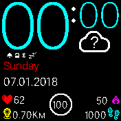 Uiapple_fullcolour_en Amazfit BIP watchface