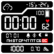 WB_bw Amazfit BIP watchface