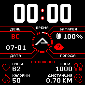 W_R_BT_Status Amazfit BIP watchface