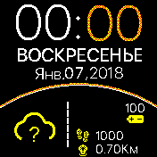 W_W_black_info_orange Amazfit BIP watchface