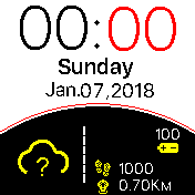 W_W_white_info_Eng Amazfit BIP watchface