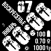Watch_bw_temp_red_BT Amazfit BIP watchface