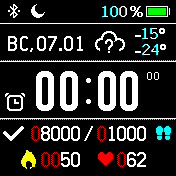 Watchface_ASM_sec_8pixel Amazfit BIP watchface