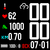 White Amazfit BIP watchface