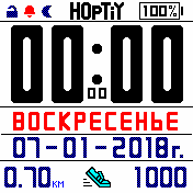 WhiteSQDX_my_3_up Amazfit BIP watchface