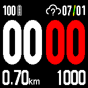 White_Red Amazfit BIP watchface